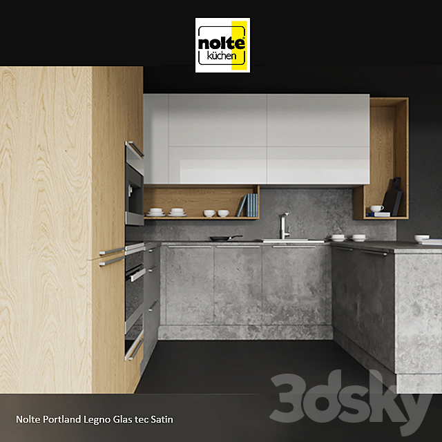 Nolte Portland Legno Glas tec Satin 3DSMax File - thumbnail 3