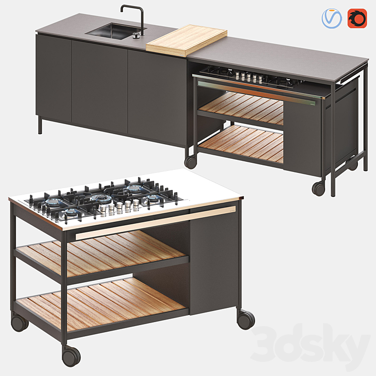 NORMA Outdoor Kitchen 3DS Max - thumbnail 1