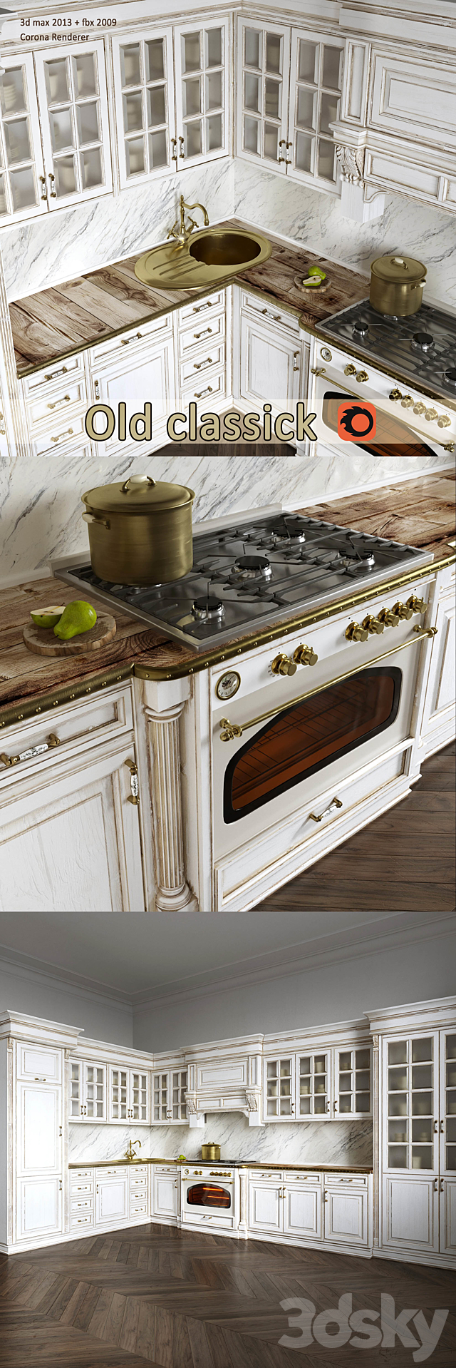 Old kitchen classics b19 3DSMax File - thumbnail 2