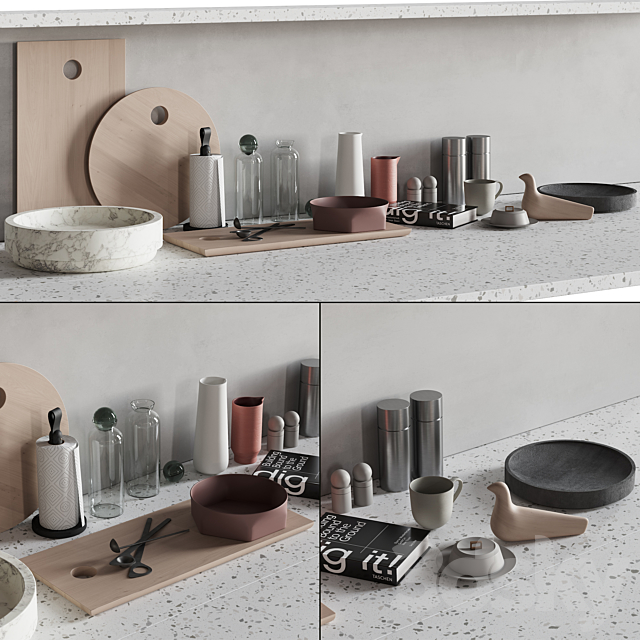 066 Kitchen Decor Set Accessories 01 3DSMax File - thumbnail 1