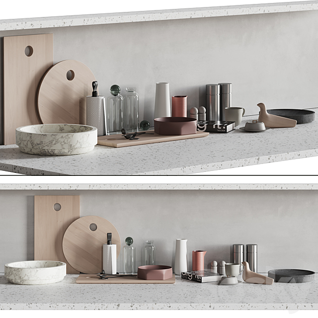 066 Kitchen Decor Set Accessories 01 3DSMax File - thumbnail 3