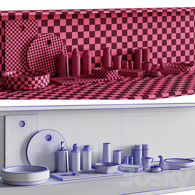 066 Kitchen Decor Set Accessories 01 3DSMax File - thumbnail 7