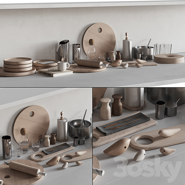 067 Kitchen Decor Set Accessories 02 3DSMax File - thumbnail 1