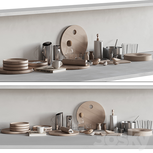 067 Kitchen Decor Set Accessories 02 3DSMax File - thumbnail 3