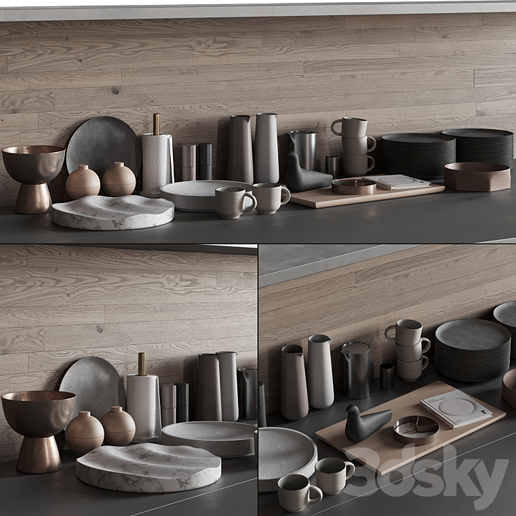 068_Kitchen decor set ACCESSORIES 03 3DS Max Model - thumbnail 2