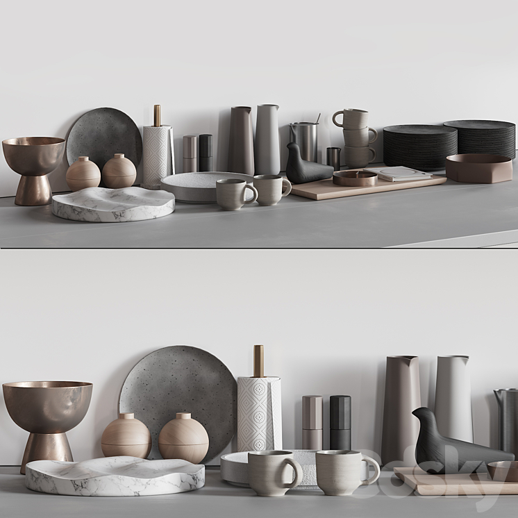 068_Kitchen decor set ACCESSORIES 03 3DS Max - thumbnail 1