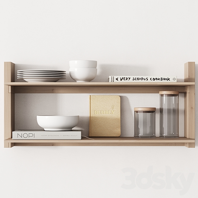 162 kitchen decor set accessories 05 dishes and books 01 3DSMax File - thumbnail 5