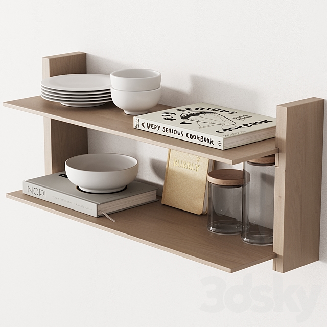 162 kitchen decor set accessories 05 dishes and books 01 3DSMax File - thumbnail 6