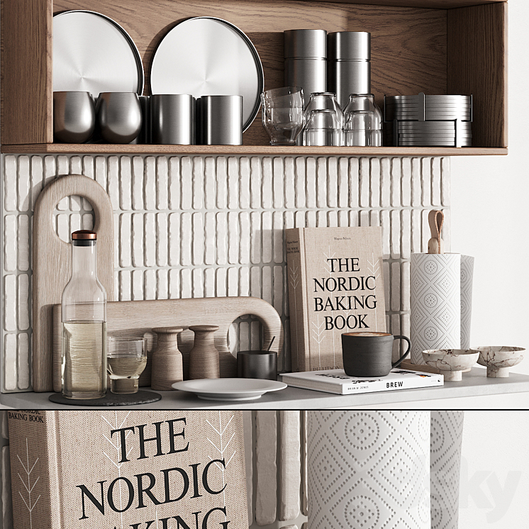 163 kitchen decor set accessories 06 scandi nordic menu 01 3DS Max Model - thumbnail 1