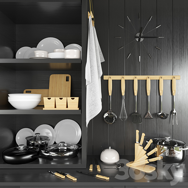 A set of kitchen 3DSMax File - thumbnail 1