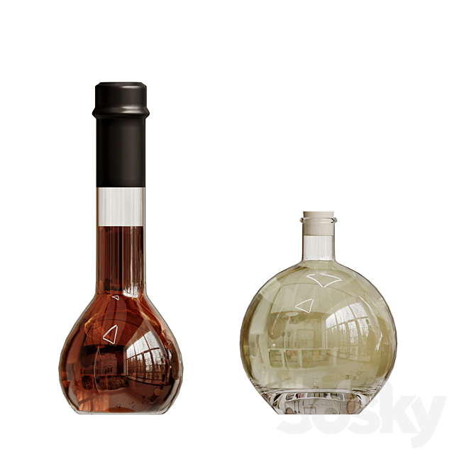 A set of kitchen jars with oil and pepper 3DSMax File - thumbnail 3