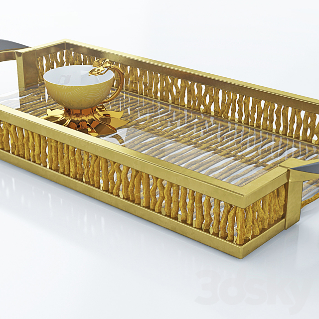 a tray for tea 3ds Max - thumbnail 1