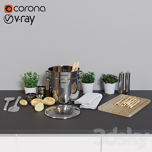 Accessoires Cuisine 3ds Max - thumbnail 1