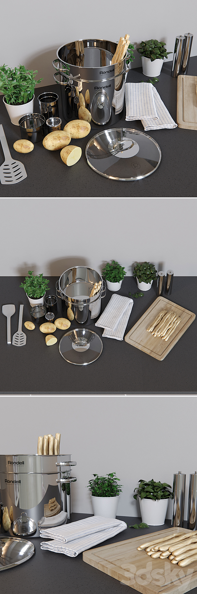 Accessoires Cuisine 3ds Max - thumbnail 2