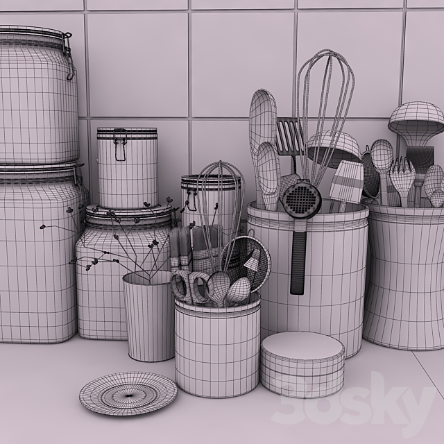 Accessories for kitchen and restaurant 5 3DSMax File - thumbnail 2