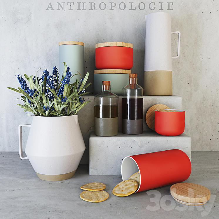 Anthropologie Kitchen Set 3DS Max - thumbnail 1