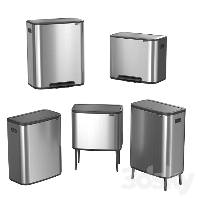 BRABANTIA BO BINS (Trash cans) 3DS Max Model - thumbnail 3