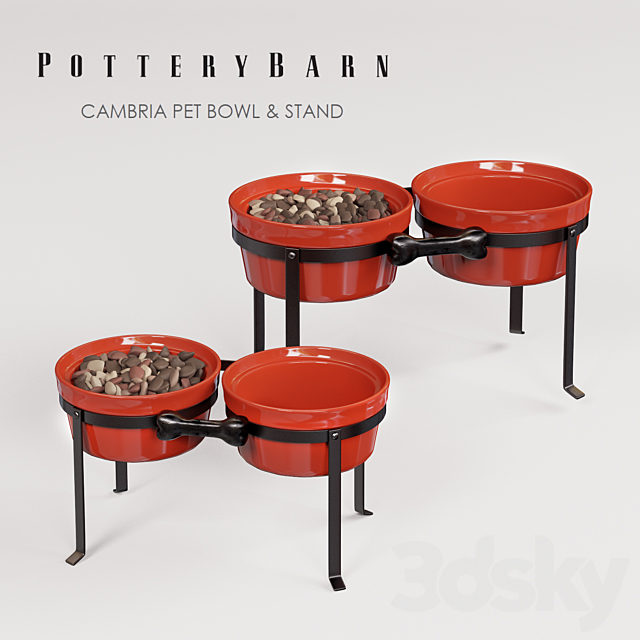 Cambria Pet Bowl & Stand 3DSMax File - thumbnail 2