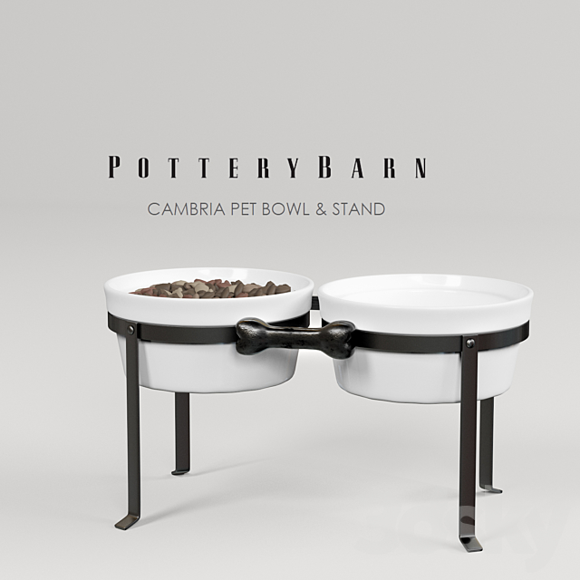 Cambria Pet Bowl & Stand 3DSMax File - thumbnail 3