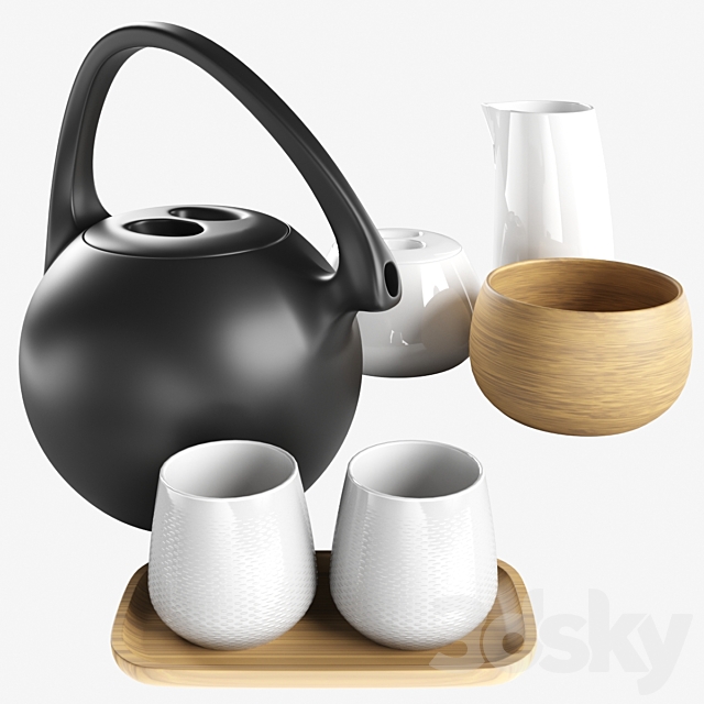 Cha Rosenthal Teapot Set 3DSMax File - thumbnail 1