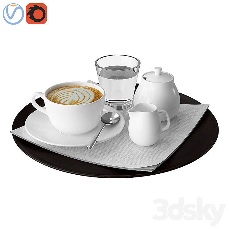 Coffee tray 3DS Max - thumbnail 1