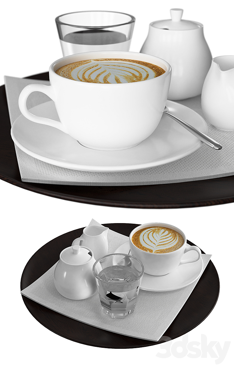 Coffee tray 3DS Max - thumbnail 2