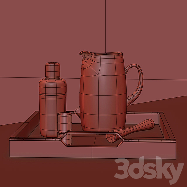 copper_shaker_SET 3DS Max Model - thumbnail 2