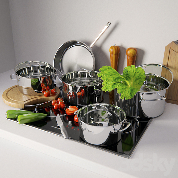 Crockery Taller 3DS Max - thumbnail 1