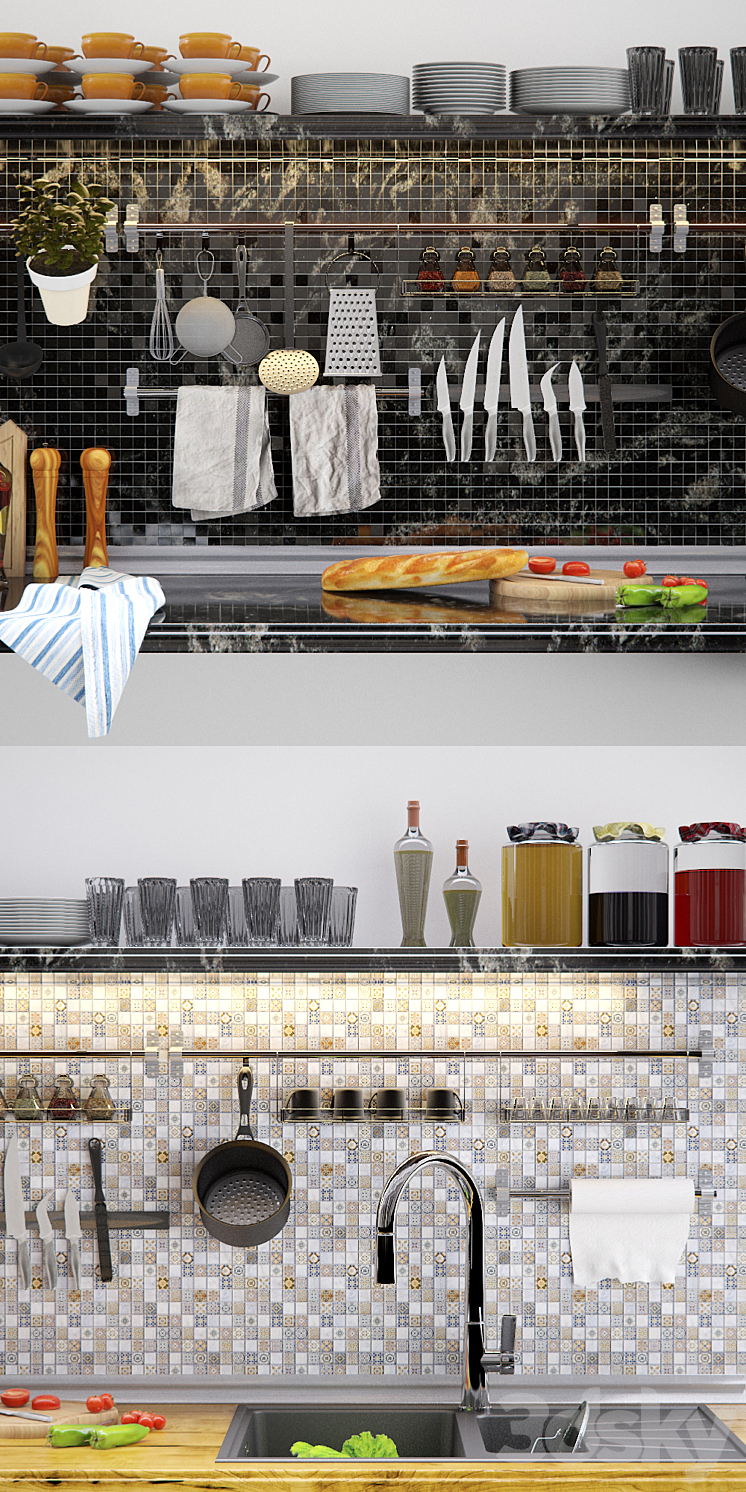 Decor for the kitchen 3DS Max - thumbnail 2