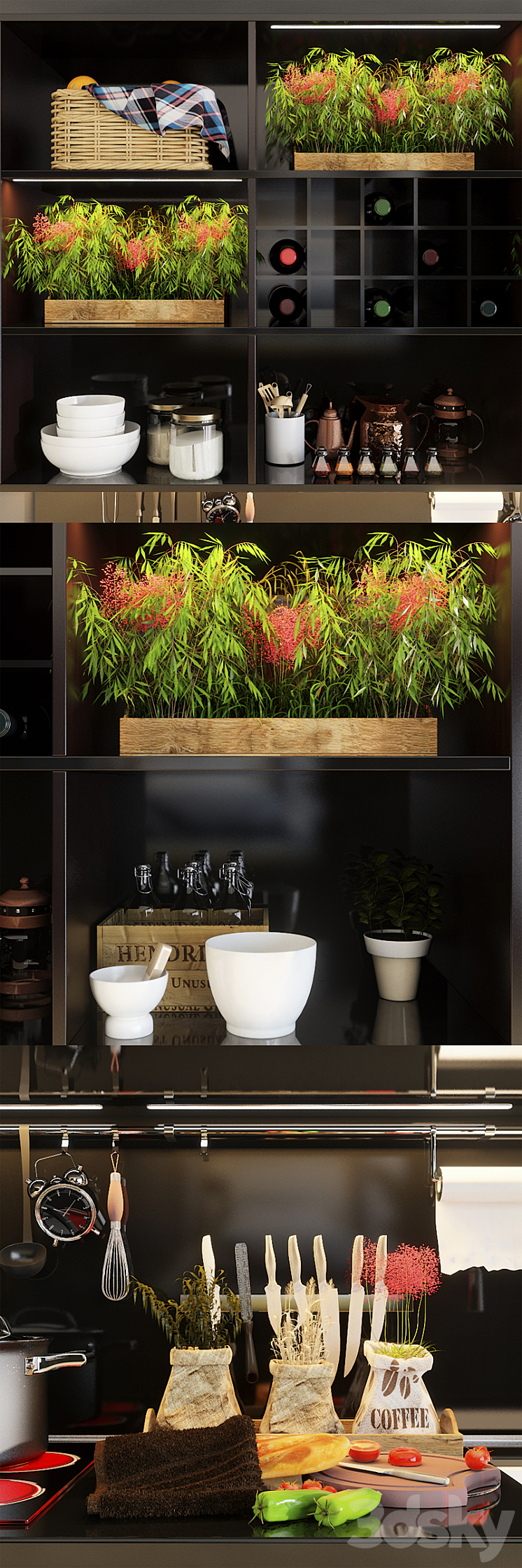 Decor for the kitchen 3DS Max - thumbnail 2