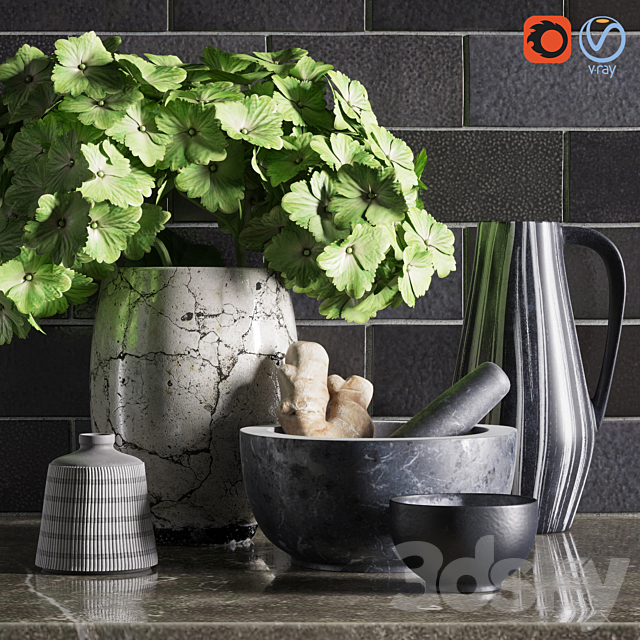 Decor for the kitchen 3DSMax File - thumbnail 1