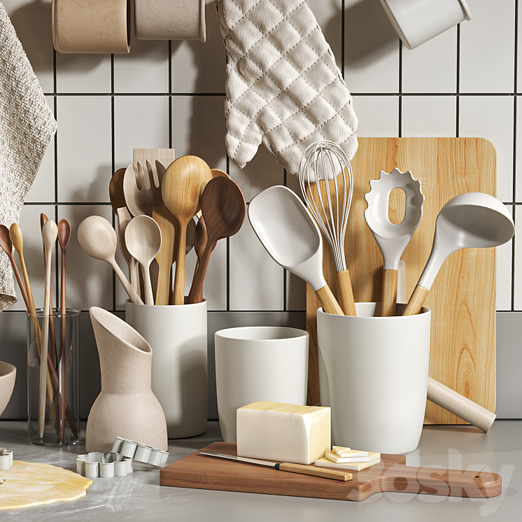 Decorative kitchen set 05 3DS Max - thumbnail 2