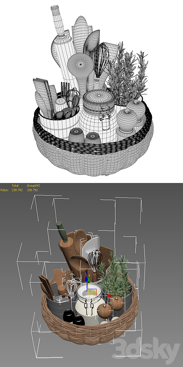 Decorative set 3 3DS Max Model - thumbnail 3