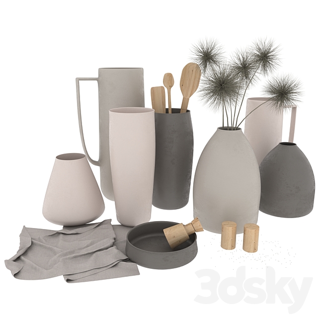 Decorative set A101 3DSMax File - thumbnail 1