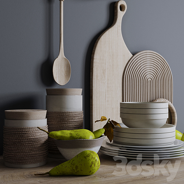 Decorative set for the kitchen # 1 3DSMax File - thumbnail 2