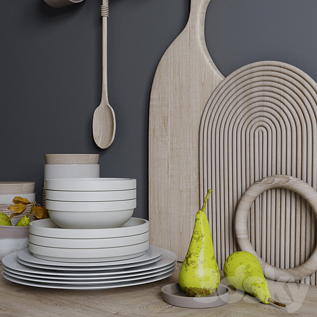 Decorative set for the kitchen # 1 3DSMax File - thumbnail 3