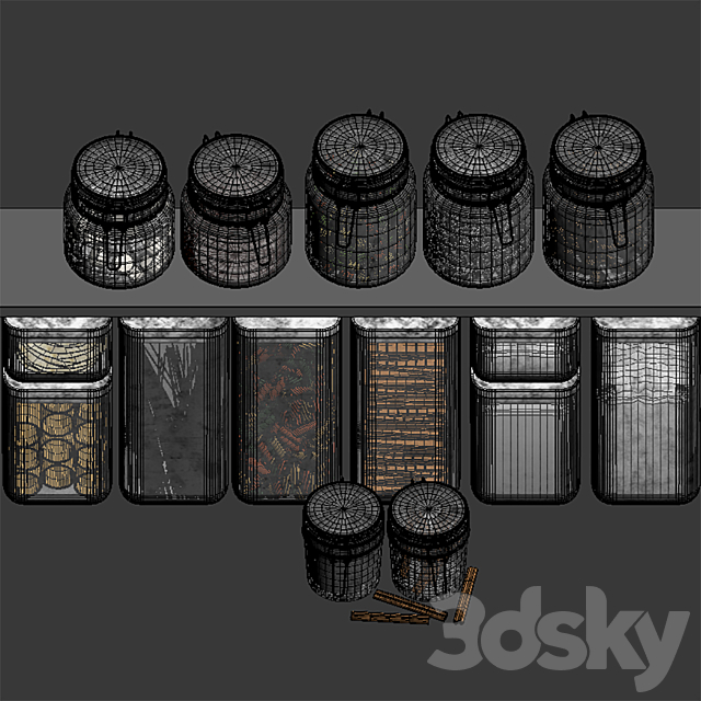 Decorative set for the kitchen 3DSMax File - thumbnail 2