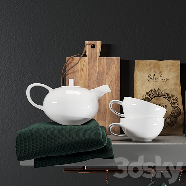 Decorative set for the kitchen 3DSMax File - thumbnail 3