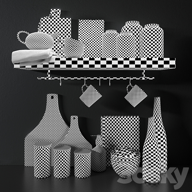 Decorative set for the kitchen 3DSMax File - thumbnail 5