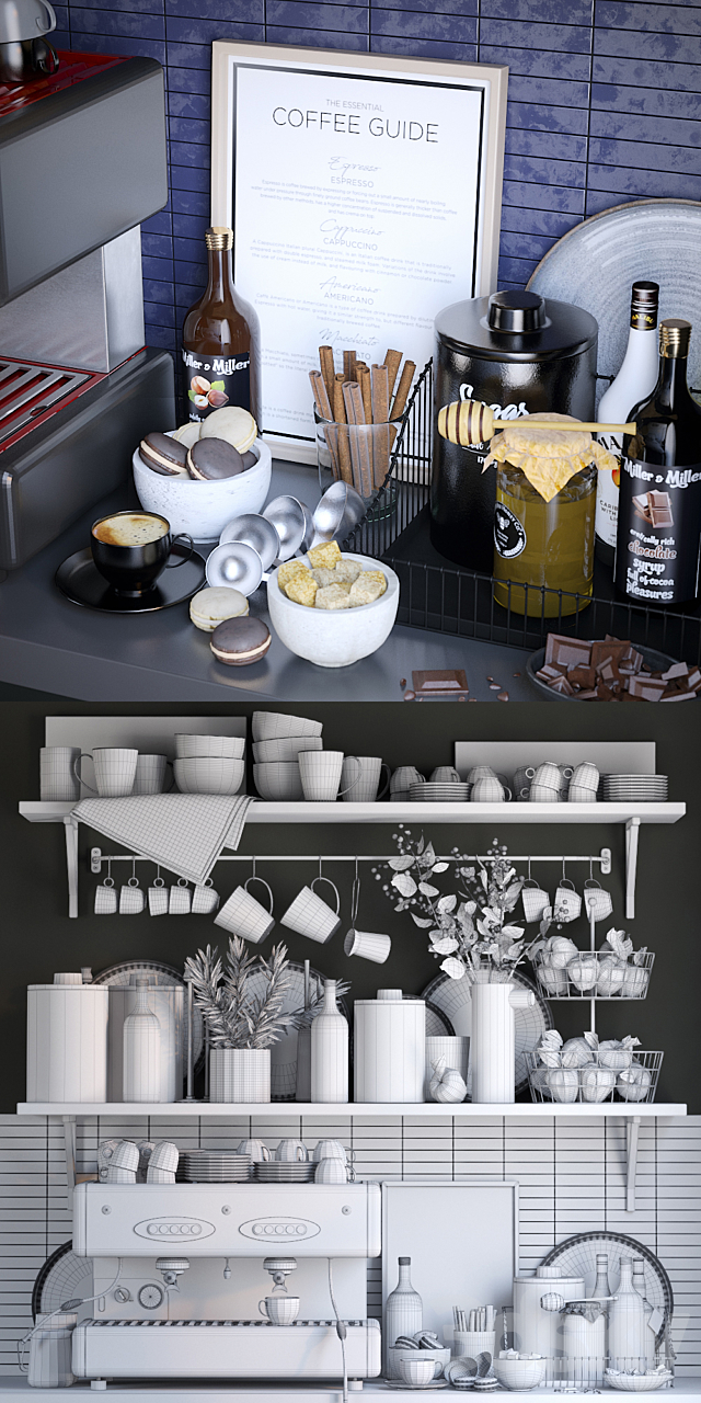 Decorative set for the kitchen 4 3DSMax File - thumbnail 3