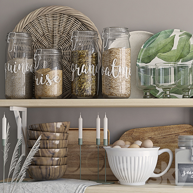 Decorative set for the kitchen 8 3DSMax File - thumbnail 3