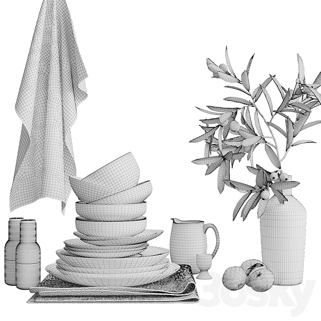 Decorative set for the kitchen. ?roste copenhagen 3DSMax File - thumbnail 2