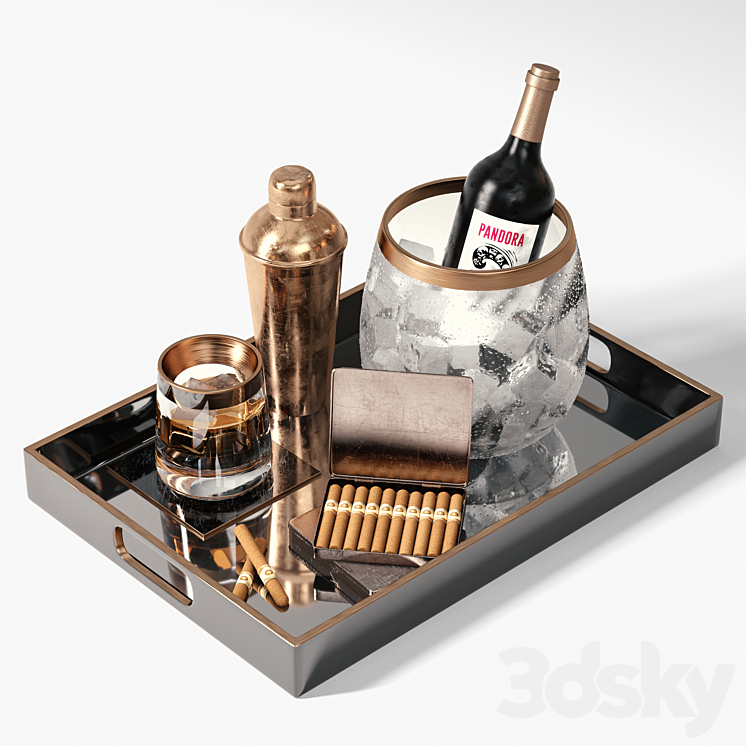 Drink Set 3DS Max - thumbnail 1