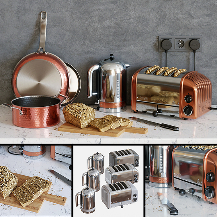 Dualit Toaster Set 3DS Max - thumbnail 1