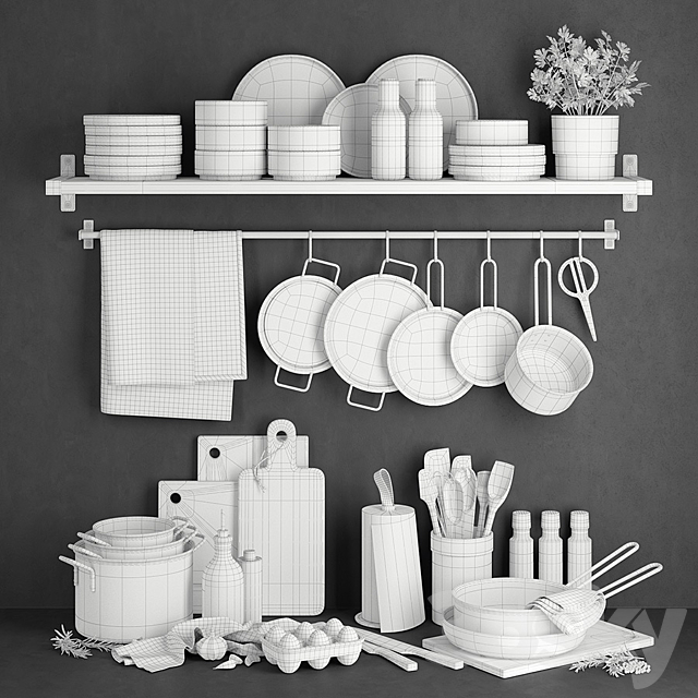 EvaTrio Kitchen Set 3DSMax File - thumbnail 5