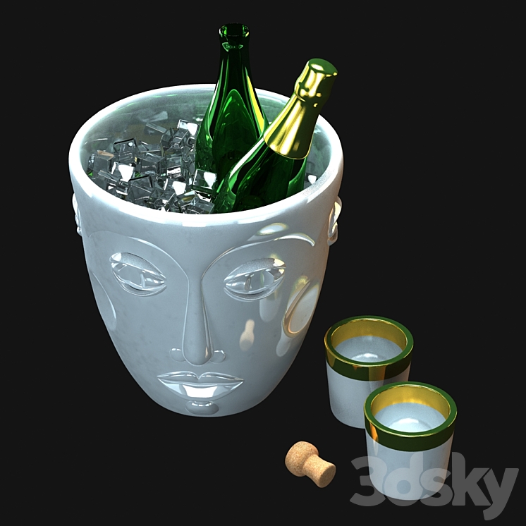 Faces- Champagne coolers by Sieger 3DS Max - thumbnail 1