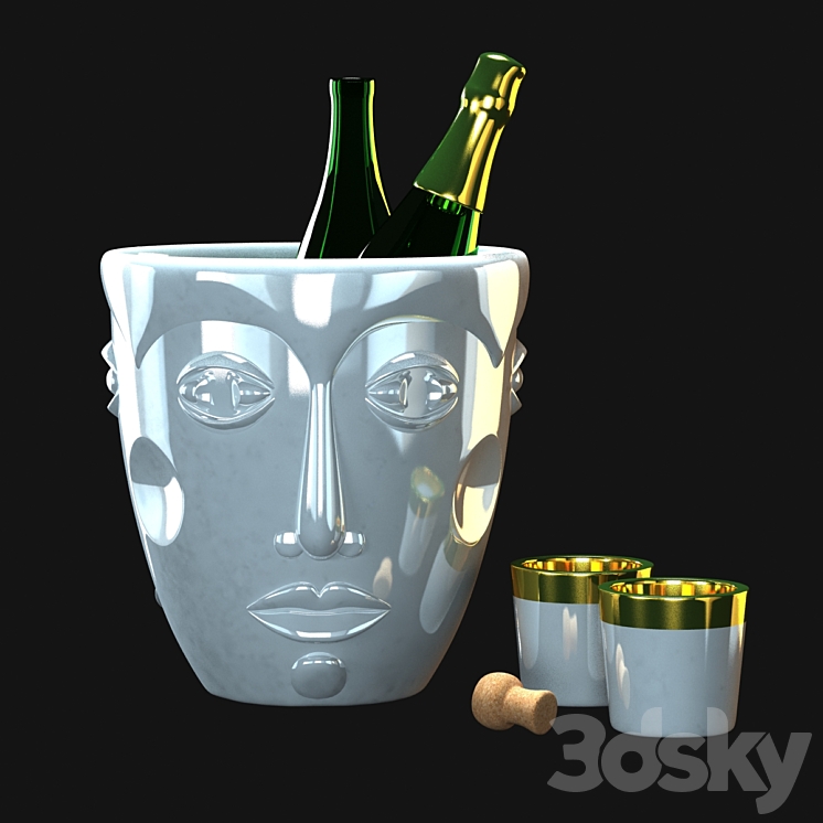 Faces- Champagne coolers by Sieger 3DS Max - thumbnail 2