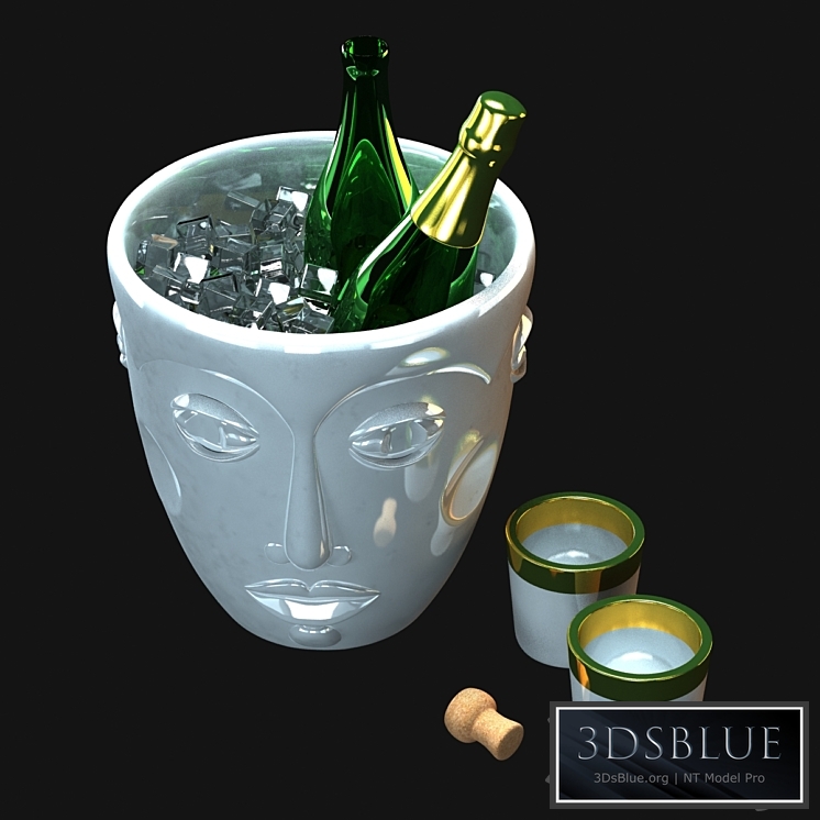 Faces- Champagne coolers by Sieger 3DS Max - thumbnail 3