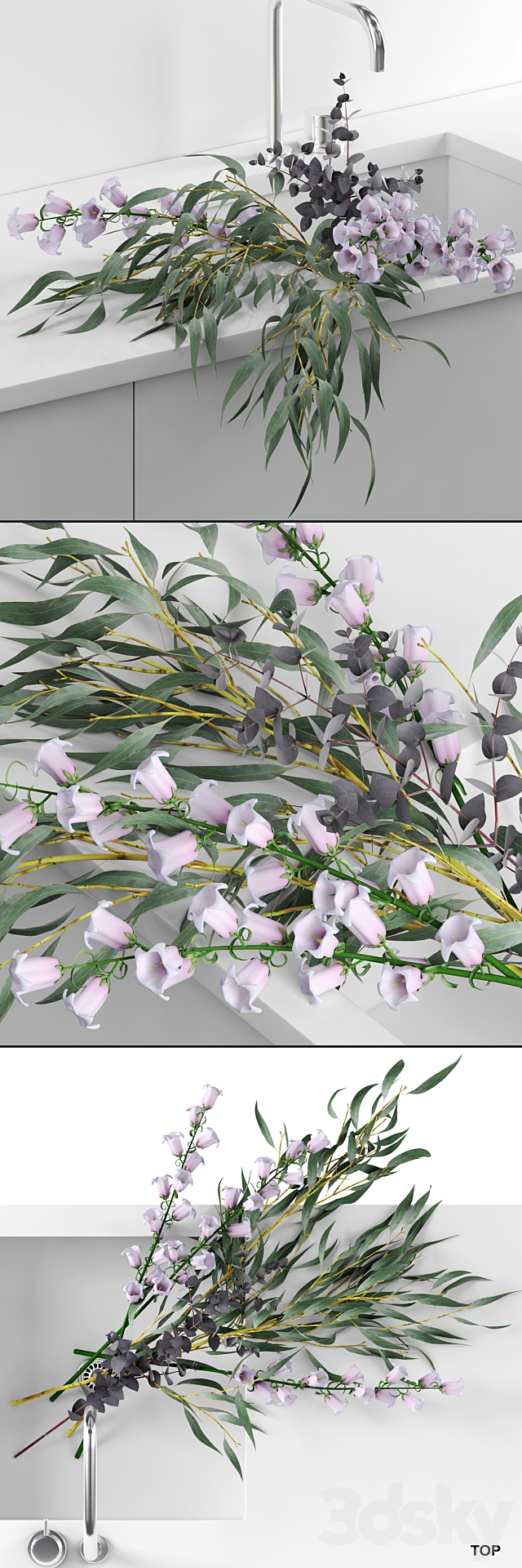 Flowers in sink 3DSMax File - thumbnail 2