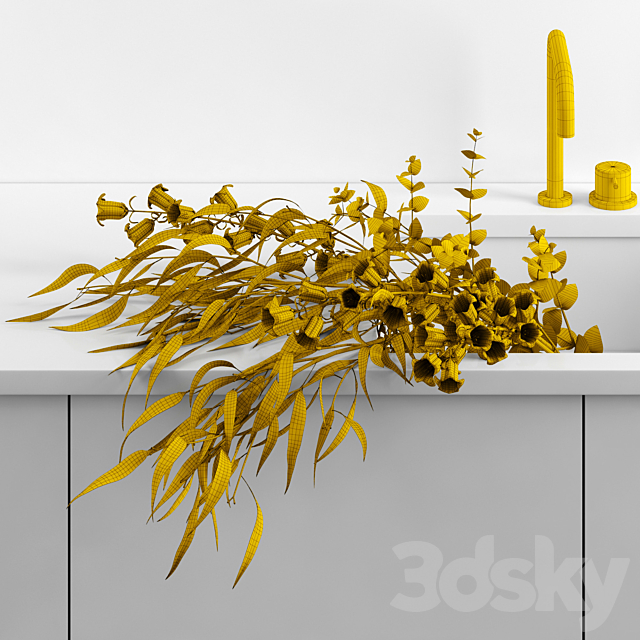 Flowers in sink 3DSMax File - thumbnail 3